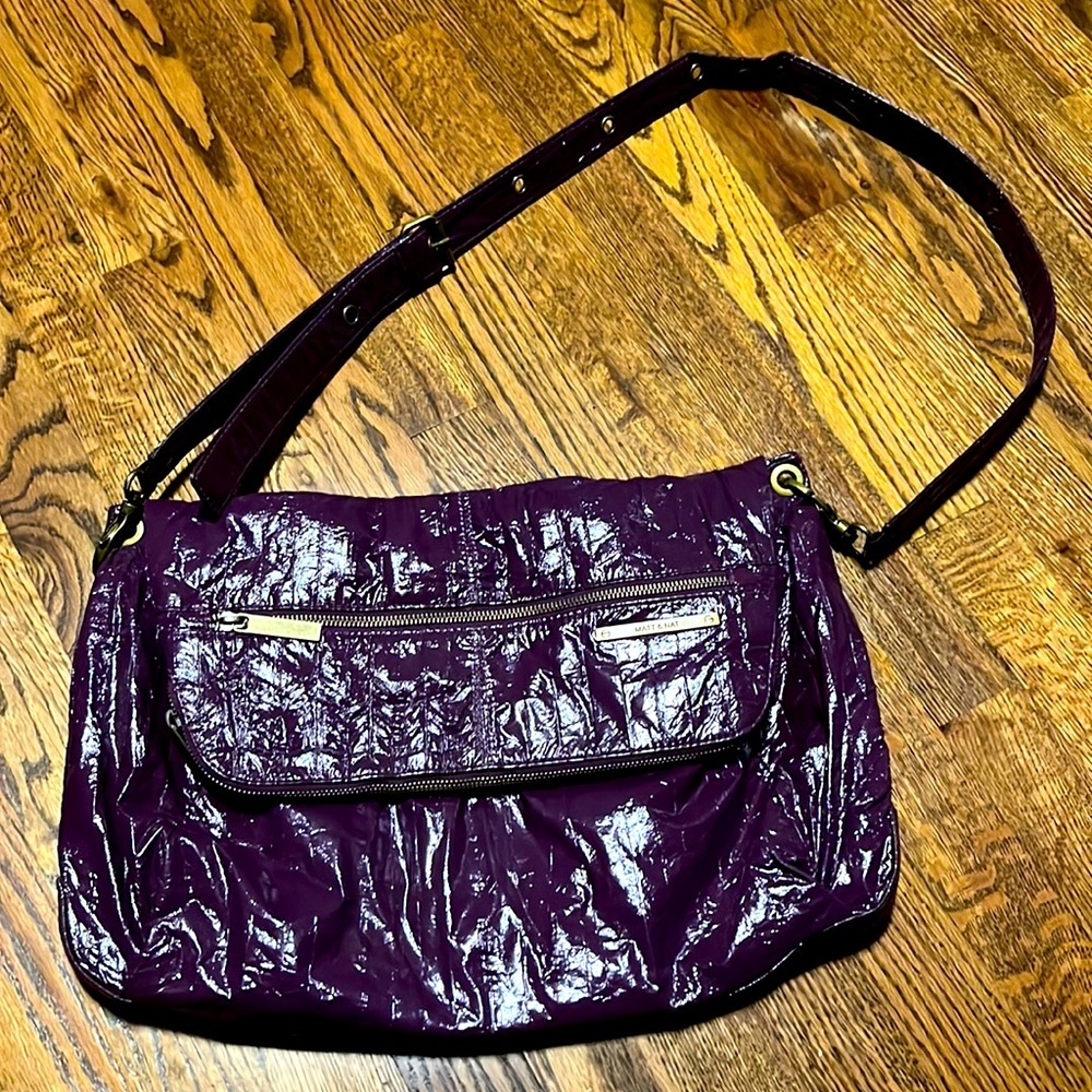 Purple Matt & Nat Recycled Vegan Leather Large Crossbody Purse